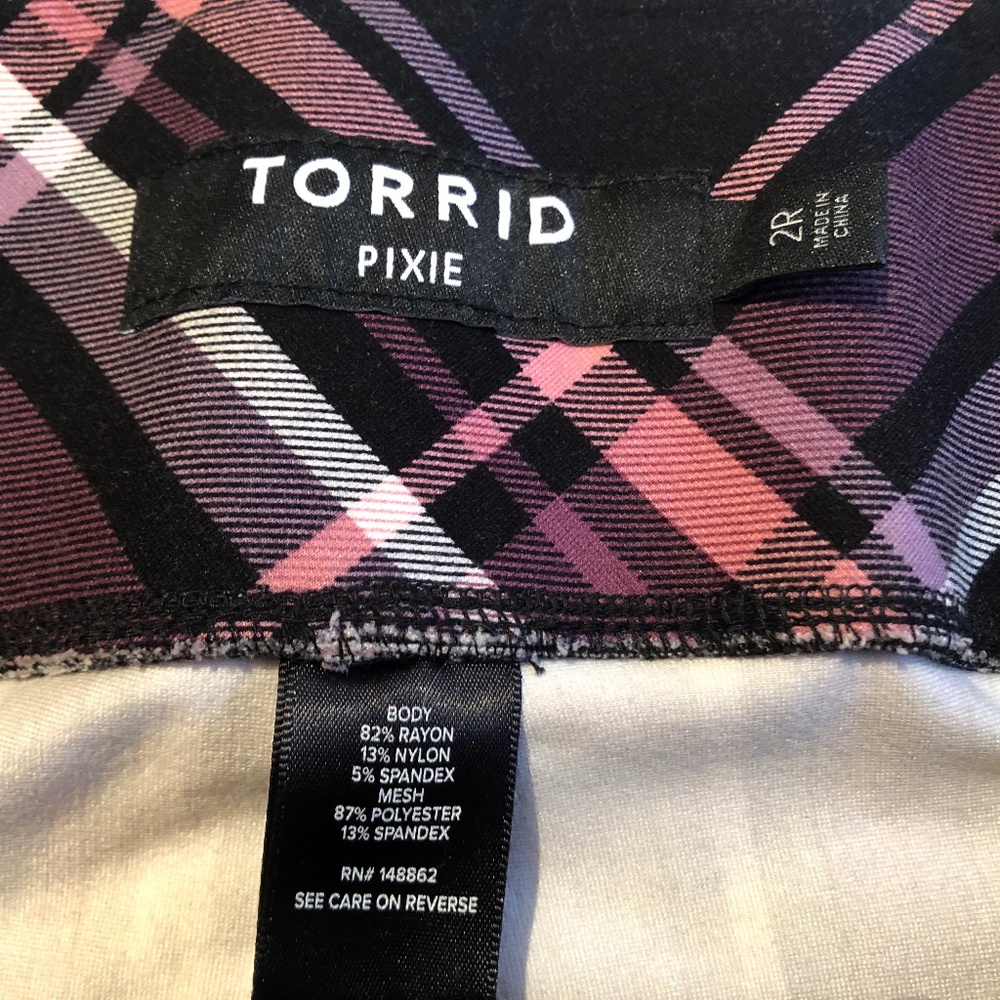 Torrid Pixie Ponte Pants Pink Plaid - image 7